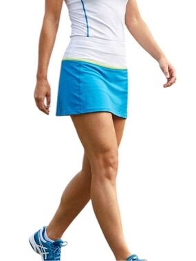 Nike Court Dri-Fit Tennis Skirt Skort Blue White Lime Green Large
F‎